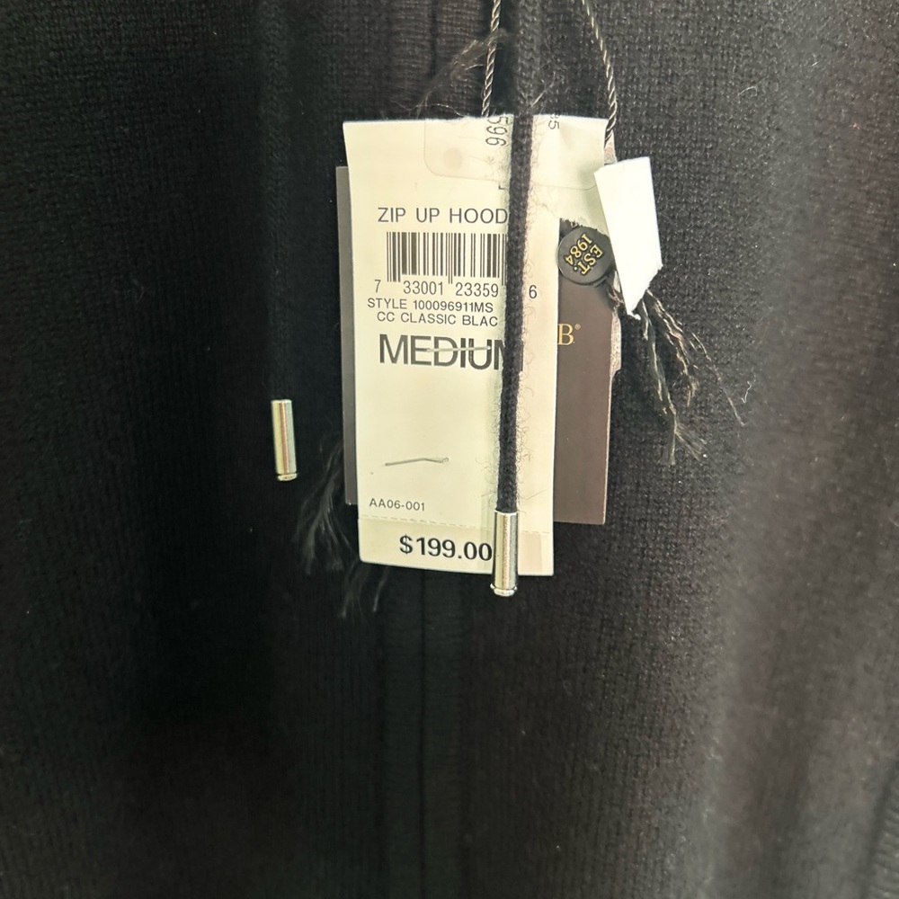 Charter Club Luxury Cashmere Women's Black Hoodie Size M - Picture 3 of 6